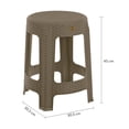 thumbnail image 2 of Kit 6 Bancos de Plástico La Ardilla  para exterior e Interior (Café), 2 of 3