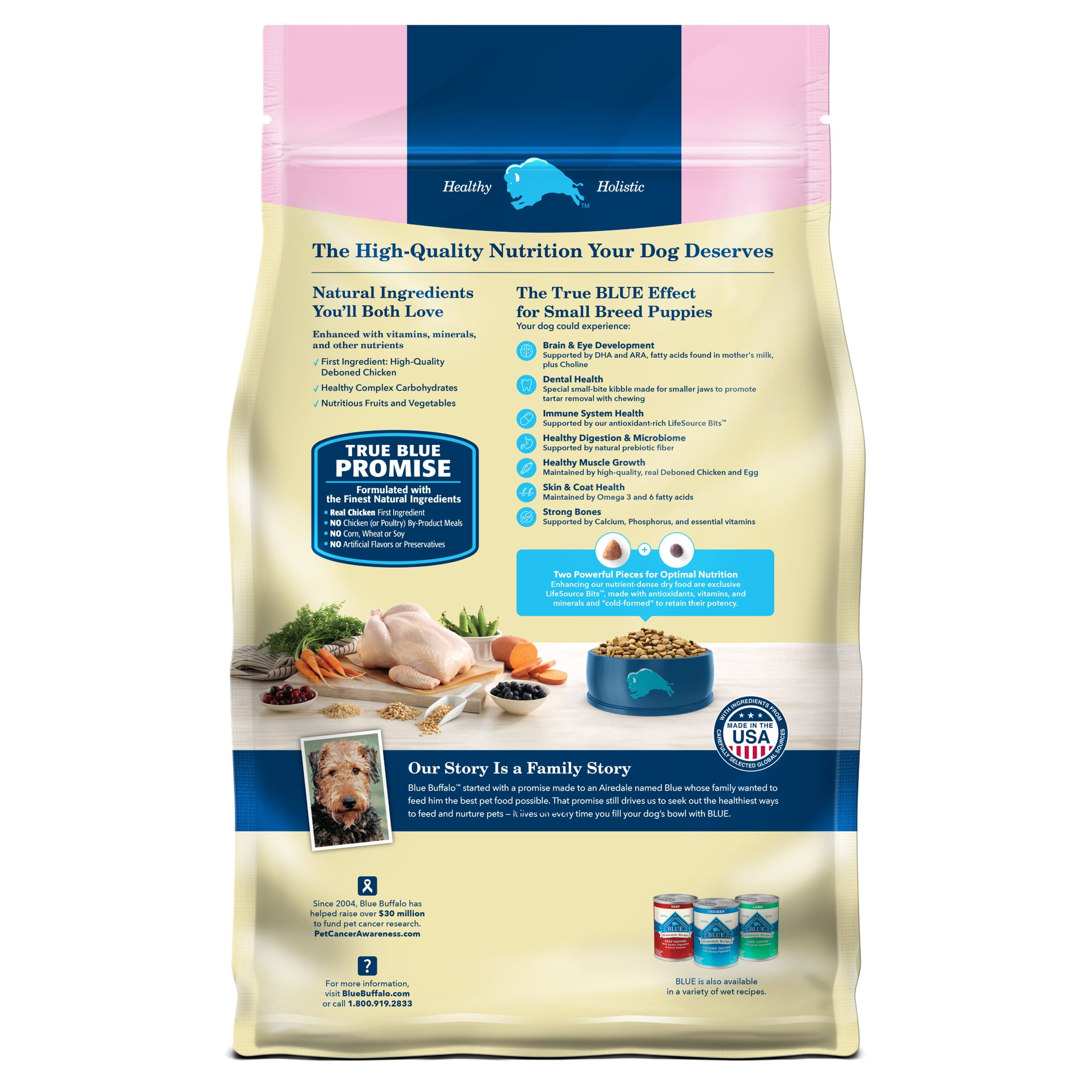 Blue Buffalo Small Breed Puppy Food Life Protection Formula Chicken Oatmeal 15 lbs Walmart
