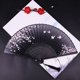 thumbnail image 1 of Abanicos de mano plegables pequeños de 3 piezas para mujer, abanicos chinos japoneses de seda de bambú vintage, para danza, actuación, decoración, boda, 1 of 5