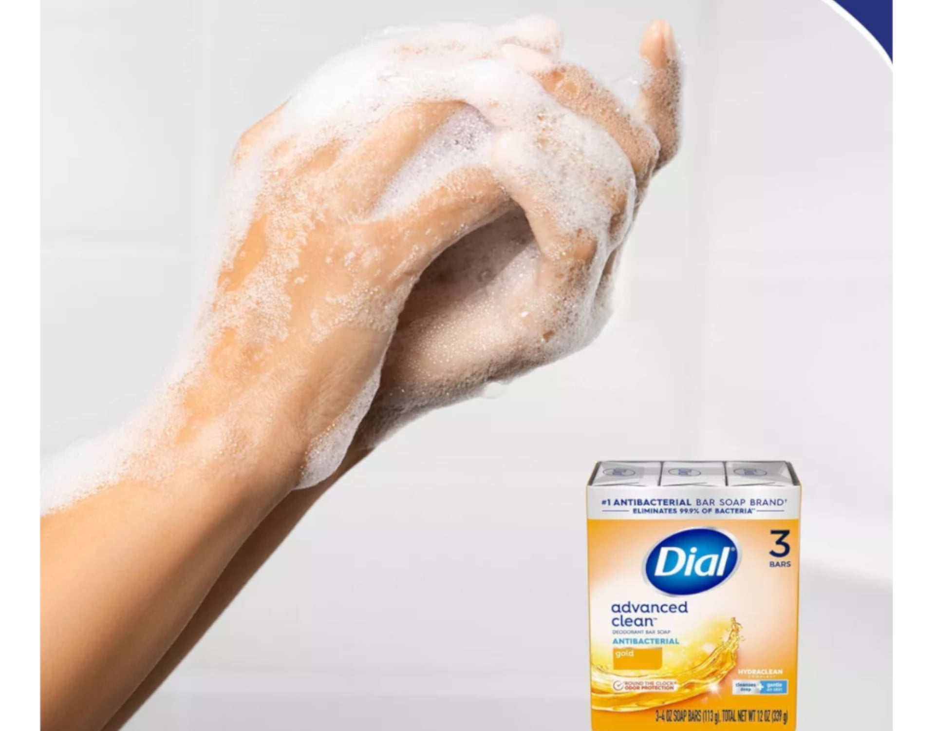 Dial Antibacterial Deodorant Bar Soap, Gold, oz, 6-Pack