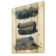 thumbnail image 2 of Designart 'Abstracts Clouds With Golden Touches' Modern Print on Natural Pine Wood, 2 of 5