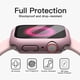 thumbnail image 3 of Case with Screen Protector Compatible with Apple Watch SE (2022/2020) /Series 6 5 4 44mm, Overall Protective Cover, Built-in Tempered Glass Film High Sensitivity, 2 Pack (Rose Gold), 3 of 5