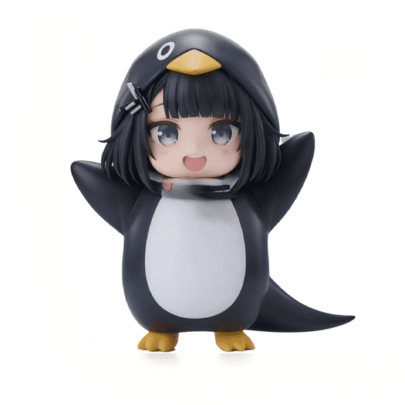 Gugugaga Penguin Costume PVC Figure Collectible Anime Style Character Statue, Desktop Display Ornament, Decorative Gift for Figure Collectors