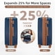 thumbnail image 3 of Juego de equipaje LARVENDER, 6 maletas grandes con ruedas, color azul marino, 3 of 9