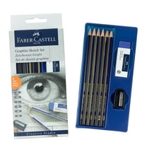 Faber-Castell Graphite Sketch Set - 6 Graphite Drawing Pencils and Art Supplies for Beginners