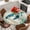 Turquoise Brown Blue, variant on Seahorse Coastal Round Tablecloth, Fitted Table Cover with Elastic for 55"-60" Round Tables, Vintage Nautical Ocean Starfish Compass Table Cloth Outdoor Indoor Dinning Party Waterproof Tablecloths