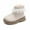 Beige, variant on Fozruso Cozy Winter Boots For Girls With And Lace Trim Soft Sole Short Ankle Design For Fashion And Warmth Ideal For Cold Weather,Mid Calf Boots Sizes 6.5 Toddler(12-18 Months)