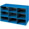 Bankers Box Classroom Cubby with Channels, 9 Compartments, 13 x 28-1/4 x 16 Inches, Blue