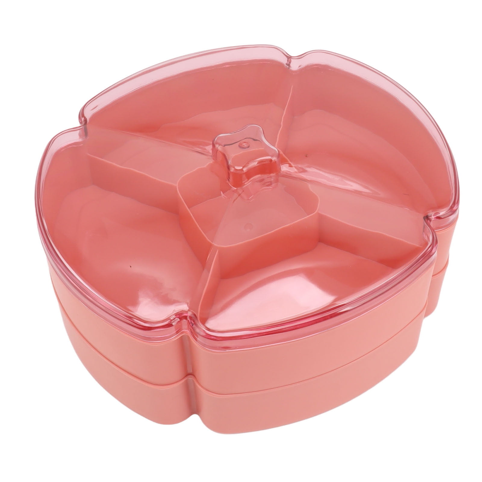 5 Compartments Tray, Plastic Serving Tray Christmas Gift Box Fruits