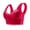 Womens Bras Red, variant on ylioge M-5X Plus Size Sports Bras for Women No Underwire Push Up Bralettes High-Impact Solid Pullover Back-Smoothing Sleeping Underwear Bra