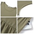 thumbnail image 6 of UVN Summer Tank Dresses for Women Crew Neck Flowy Midi Ladies Beach Dresses Casual Sleeveless Sundresses with Pockets, 6 of 10