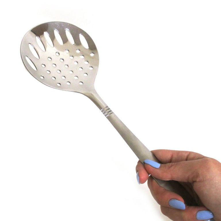 Slotted Serving Spoon, Silicone Small Olive Spoon Colander, Wear