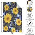 thumbnail image 3 of SKYSONIC Retro Yellow Sunflowers Kitchen Dish Towels Set of 1 Hand Towels, Lint-Free 18"x28" Summer Flowers Leaves Polyester Fast Drying Hanging Dishcloths for Cooking Baking Home Clean Decor, 3 of 7