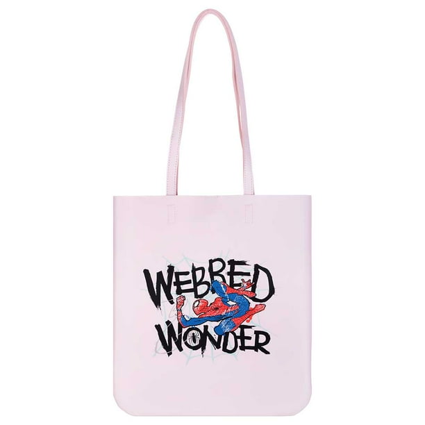 MINISO Marvel Shoulder Bag Large Capacity PU Leather Tote Bags for Gym