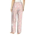 thumbnail image 3 of Xecao Rabbit Sunflower Women's Straight Lounge Pajama Pants: The Epitome of Relaxed Sleepwear, 3 of 9