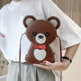 thumbnail image 3 of Runquan 1 Set DIY PU Leather Shoulder Bag Making Accessories Bear Shape Wallet Material, Brown, 3 of 8