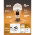 thumbnail image 6 of Sunco 6 Pack A19 Night Light Bulbs, Sleep Lights for Bedroom, Lamp, Nursery, Mood Soothing, 800 LM (80 LM Nightlight), 5000K Daylight (2000K Amber Glow), Dimmable, E26 Base UL, 6 of 7