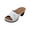 White, variant on Open Toe High Heel Sandals Comfortable Thick Heel Flower Decoration Casual Summer Shoes for Women Black,37