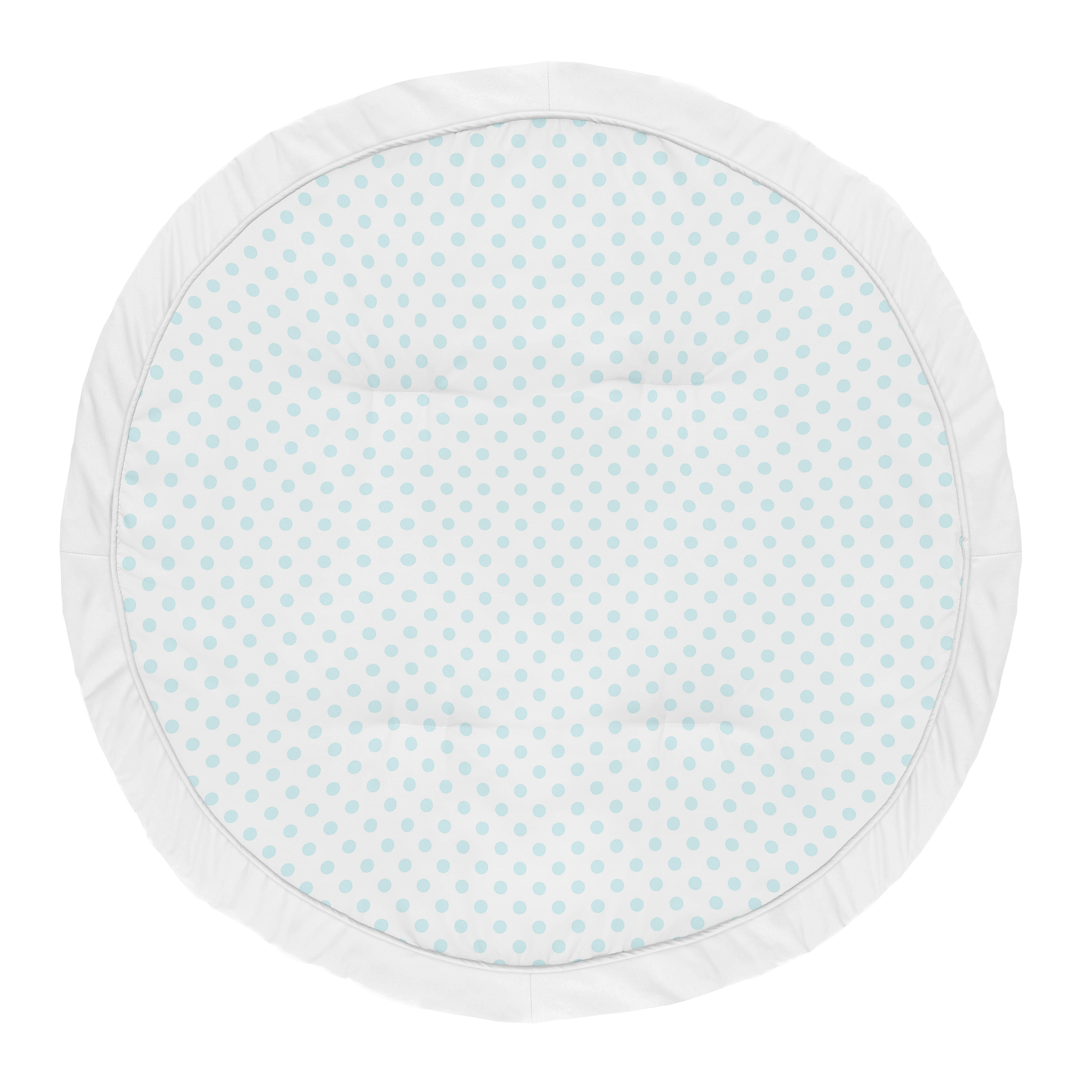 Watercolor Floral Blue Polka Dot Baby Play Mat by Sweet Jojo Designs