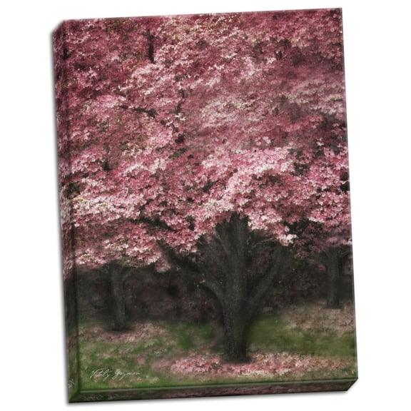 Gango Home Decor Pink Dogwood III by Vitaly Geyman (Ready to Hang); One 18x24in Hand-Stretched Canvas
