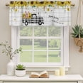 thumbnail image 3 of 2 Pack Valances for Windows, Sunflowers Window Valances for Living Room/Bedroom/Bathroom, Spring Botanical Truck Pig Wooden Grain Light Filtering Kitchen Curtain Valance Window Treatment 42"W x12" L, 3 of 9