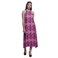 thumbnail image 1 of Bimba Robe Teinture sur Nœuds Décontractée Longue Dos Nu à Col Licou pour Femme Robe de Plage Imprimée - Xxx-Grand, 1 of 6