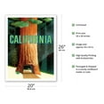 thumbnail image 2 of California Redwoods - Vintage Travel Poster by David Klein c.1950s - Fine Art Matte Paper Print (Unframed) 20x26in, 2 of 4