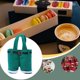 thumbnail image 4 of Advancent Bolsa de dulces portátil, pantalones de Papá Noel, pantalones, cesta, asa, soporte, regalo de Navidad, vacaciones, cumpleaños, Kits de decoración para fiestas Verde S, 4 of 6