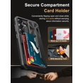 thumbnail image 2 of SHILIU-for Samsung Galaxy S25 Case with Crossbody Lanyard Strap, Build-in Card Holder (4 Cards) & Slide Camera Cover & Kickstand, Shockproof Rugged Hard Back & TPU Soft Edge Wallet S25 Case, Black, 2 of 4