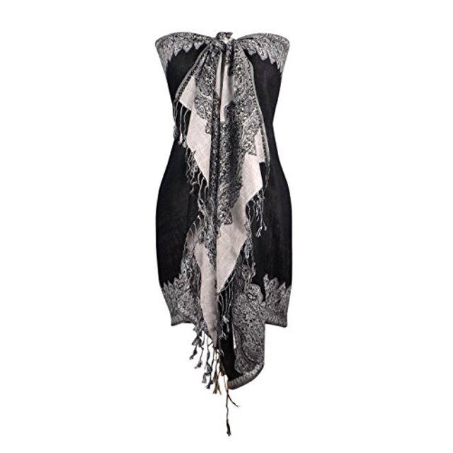 Peach Couture Châle Jacquard Cachemire Réversible Ravissant pour Femme Pashmina