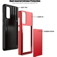 thumbnail image 3 of Samsung S20 FE Case with Card Holder Dual Layer Heavy Duty Protective Galaxy S20 FE Case Hidden Card Slot Slim Wallet Case for Samsung S20 FE 5G 6.5''(Red), 3 of 13
