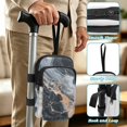 thumbnail image 5 of COEQINE Crutch Bag for Women, Elbow Crutch Pouch Black Grey Marble Broken Leg Crutch Bag, Walking Cane Bag, Forearm Crutch Attachment, Lightweight, for Adults Elderly, 5 of 7