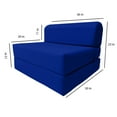 thumbnail image 5 of Royal Blue Sleeper Chair Folding Foam Beds, Portable Studio Sofa Guest Bed, 6 x 36 x 70, 5 of 6