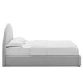thumbnail image 4 of Resort Arched Round King Platform Bed in Heathered Weave Light Gray, 4 of 9