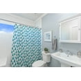 thumbnail image 4 of Simply Daisy 70" W x 73" L Christmas Trees Pattern Polyester Shower Curtain, Turquoise [1 Ct], 4 of 5
