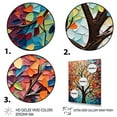 thumbnail image 3 of Designart "Colorful Harmony of American Basswood Trees III" Landscapes Framed Wall Art - Country Colorful Tree Entryway Framed Wall Art, 3 of 6
