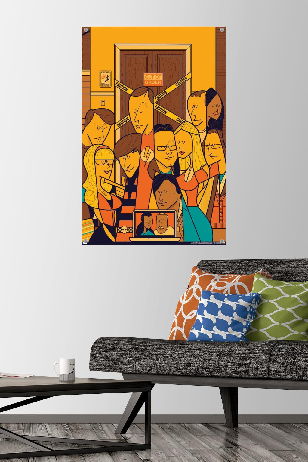 The Big Bang Theory - Elevator Wall Poster with Pushpins, 22.375" x 34"
