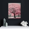thumbnail image 5 of COMIO  Pink Tree Canvas Wall Art Pink and Grey Room Decor Cherry Blossom Wall Art Modern Art  Ready to Hang Living Room Wall Decor, 5 of 5