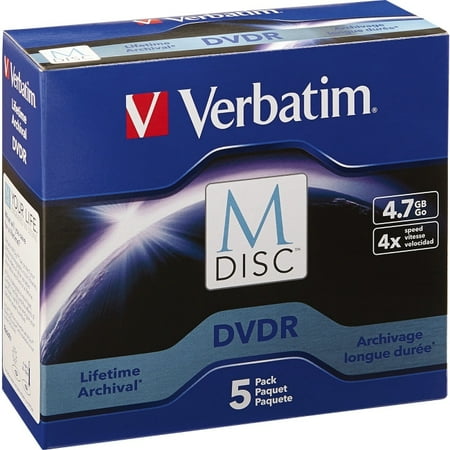Verbatim DVD Recordable Media - DVD-R - 4x - 4.70 GB - 5 Pack Jewel Case