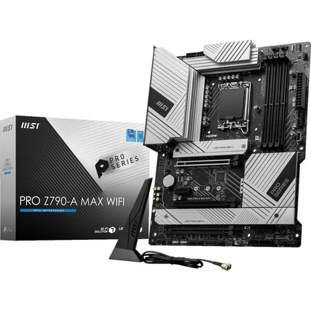 MSI PRO Z790-A MAX WIFI LGA 1700(14th,13th,12th Gen) DDR5 ATX 6x SATA 6G 4x M.2 Wi-Fi 7 EZ Debug LED Motherboard