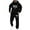 Black, variant on Men Sweatsuits 2 Piece Set Letter Print Loose Hoodies Sweatshirt And Joggers Sweatpants Set Casual Street Fall Winter Long Sleeve Sport Suit Set With Pocket