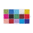 thumbnail image 3 of 1Box 195G 15 Colors Glass Seed Beads Opaque Colours Seed Small Craft Beads for DIY Jewelry Making Round Mixed Color 6/0 4~5x3~4mm Hole: 1~2mm 13g/color, 3 of 7