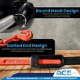 thumbnail image 3 of Mega Cargo Control Chrome 35" Combination Winch Bar for Flatbed Trailer Tie Down Strap, 1 Pack, 3 of 7