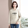 thumbnail image 1 of Mamá de mediana edad Nuevo diseño de suéter corto de moda estilo occidental con capucha con letras otoño e invierno con forro polar estilo coreano de mediana edad y ancianos, 1 of 4