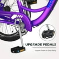 thumbnail image 6 of Lilypelle Tricycles for Adults with Basket,20" wheels 7 Speed Colorful Trike,Metallic Purple, 6 of 11