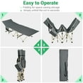 thumbnail image 6 of Folding Camping Cot with Mattress Collapsible Camping Elastic Bed Carrying Bag Outdoor, 6 of 9