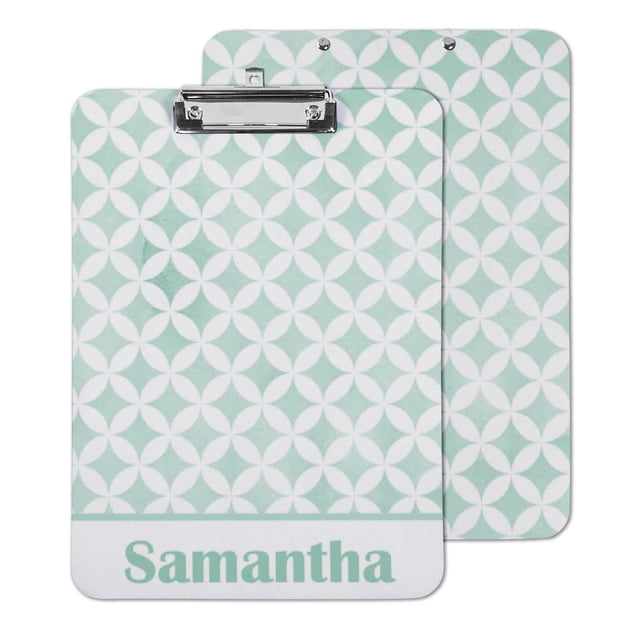 Printtoo Personalized Clipboard For Students Classroom School and Office Use Hardboard Letter Size w/ Low Profile Clip w/ Free Marker & Eraser,Geometry-9x12.5 Inch