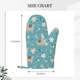 thumbnail image 2 of Gaeub Teal Mama Llama Print Oven Mitts and Potholders BBQ Gloves,Oven Mitts with Silicone, Non-Slip Cooking Gloves for Cooking Baking Grilling (2 Count), 2 of 6