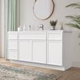 thumbnail image 4 of Vanity Art 63" Freestanding Bathroom Vanity Cabinet without Top in White, 4 of 6