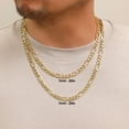 thumbnail image 2 of Nuragold 10k Real Yellow Gold Figaro Link 7mm Chain Necklace (16"-30") Italian Jewelry for Men & Women, 2 of 7